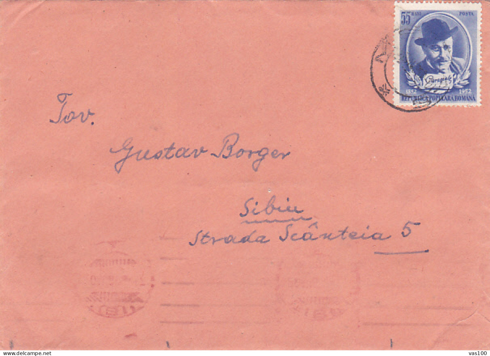 I.L. CARAGIALE- WRITER, STAMP ON COVER, 1960, ROMANIA - Brieven En Documenten