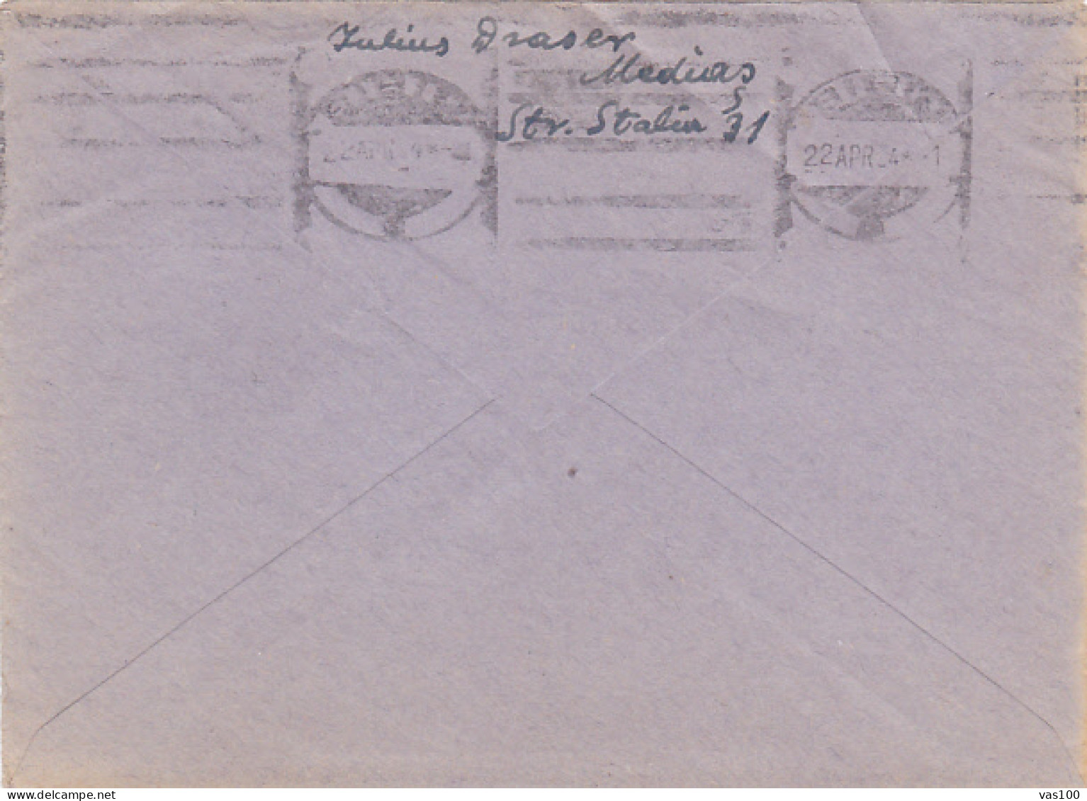 TRADE UNIONS CONGRESS, STAMP ON COVER, 1954, ROMANIA - Brieven En Documenten