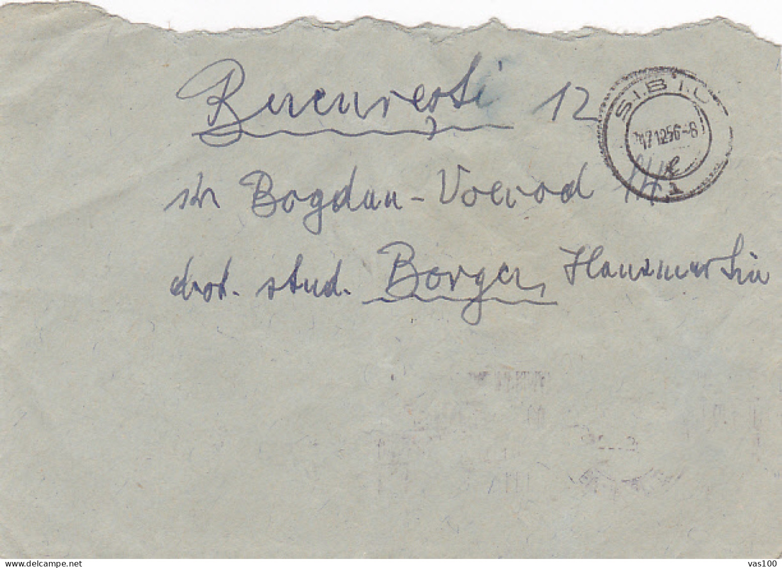 AGRICULTURAL COLLECTIVE ORGANIZATIONS, STAMP ON COVER, 1956, ROMANIA - Brieven En Documenten