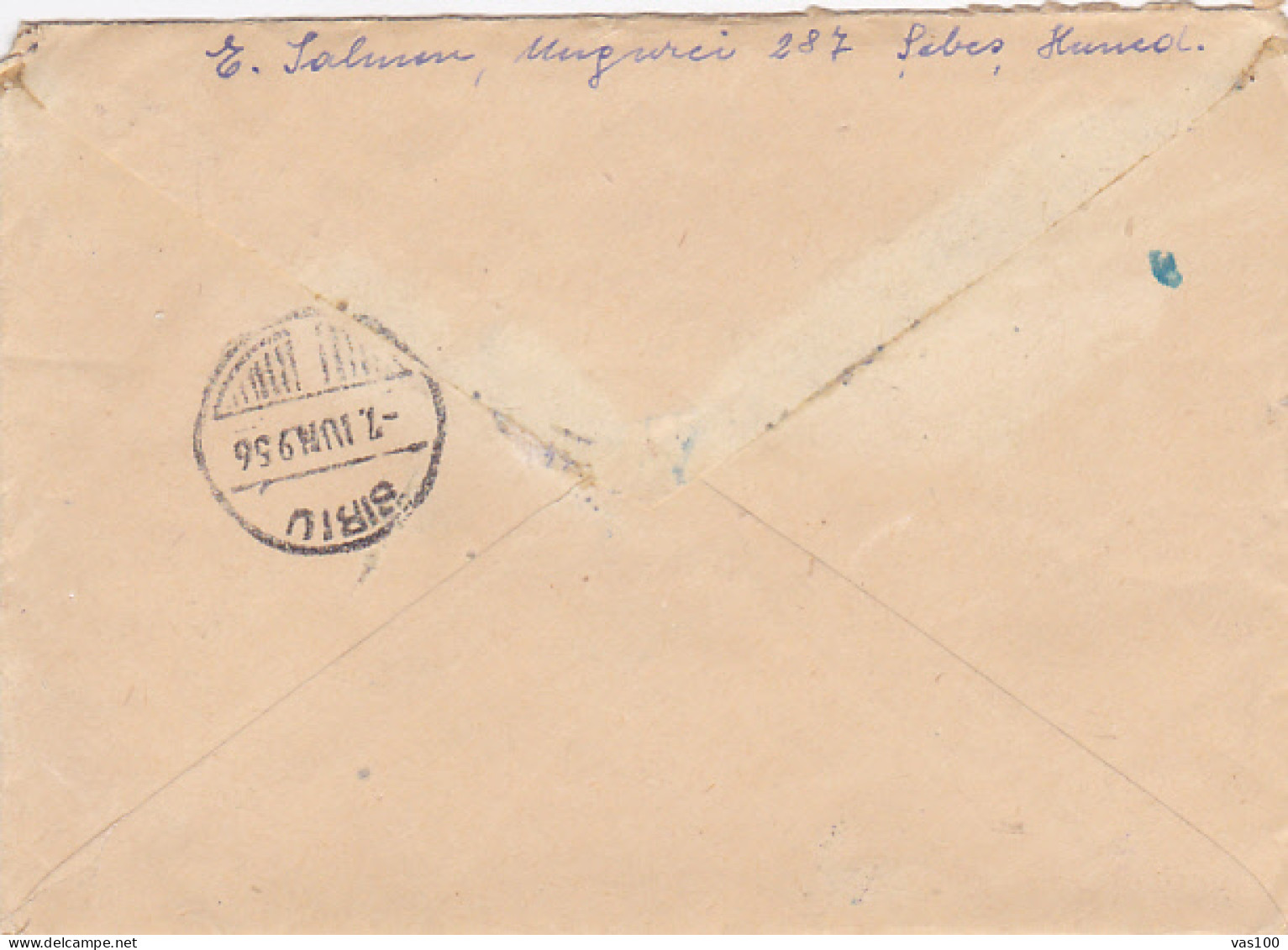 MINER'S DAY, TRAIN, MINE WAGONS, STAMP ON REGISTERED COVER, 1956, ROMANIA - Cartas & Documentos