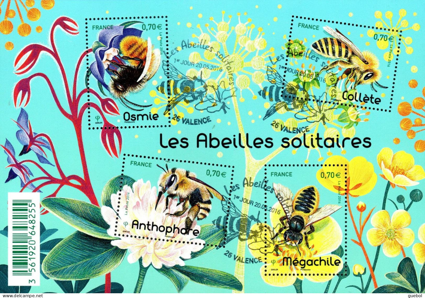 France Oblitération Cachet à Date BF N° F 5052 - Nature. Les Abeilles, Osmie, Anthophore, Mégachile, Collète - Oblitérés