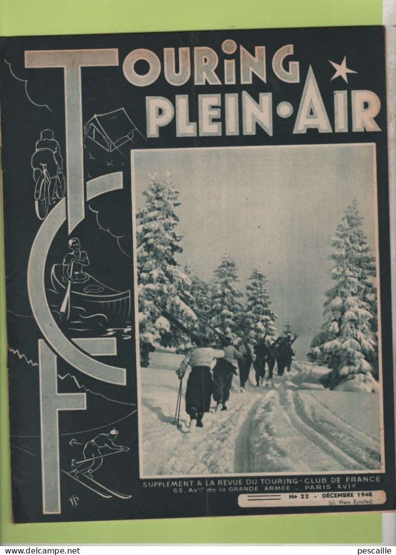 TOURING PLEIN AIR 12 1948 - CHEVAL - VOSGES - KANDERSTEG - AIN - AVRE - CYCLE - VAL DE LOIRE - CAUSSE MEJEAN - TENTES - General Issues