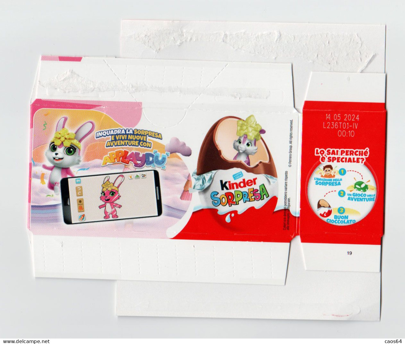 PRINCESS DISNEY KINDER SORPRESA  ITALY SCATOLA BOX - Andere & Zonder Classificatie