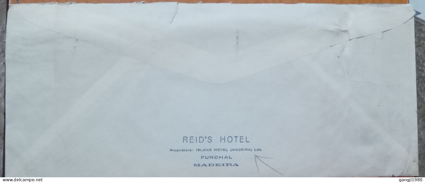 FUNCHAL MADEIRA PORTUGAL1965, RED'S HOTEL, ADVERTISING COVER, USED TO USA, PORTUGAL COUNTRY STAMP USED. - Funchal