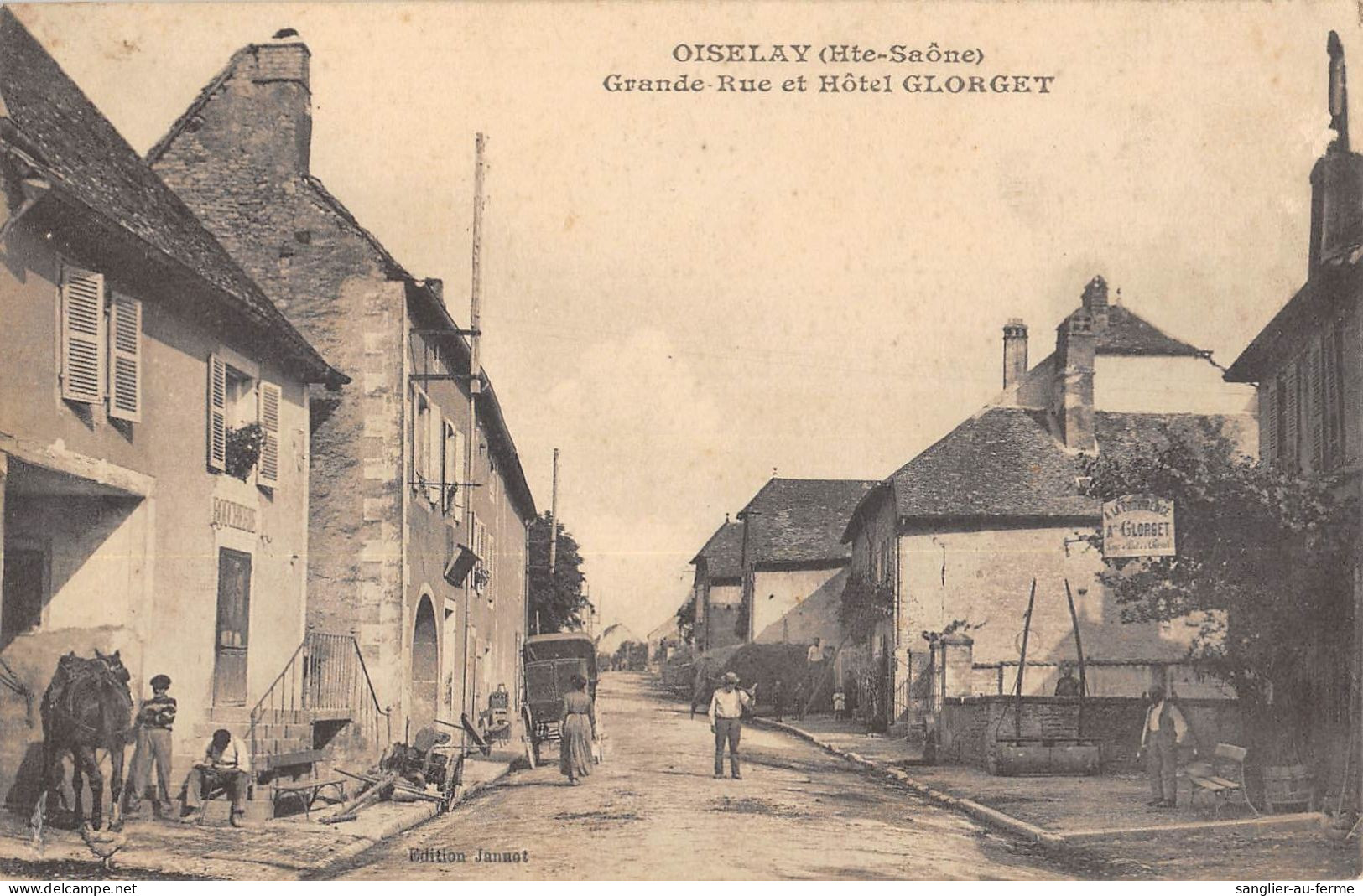 CPA 70 OISELAY / GRANDE RUE ET HOTEL GLORGET - Other & Unclassified