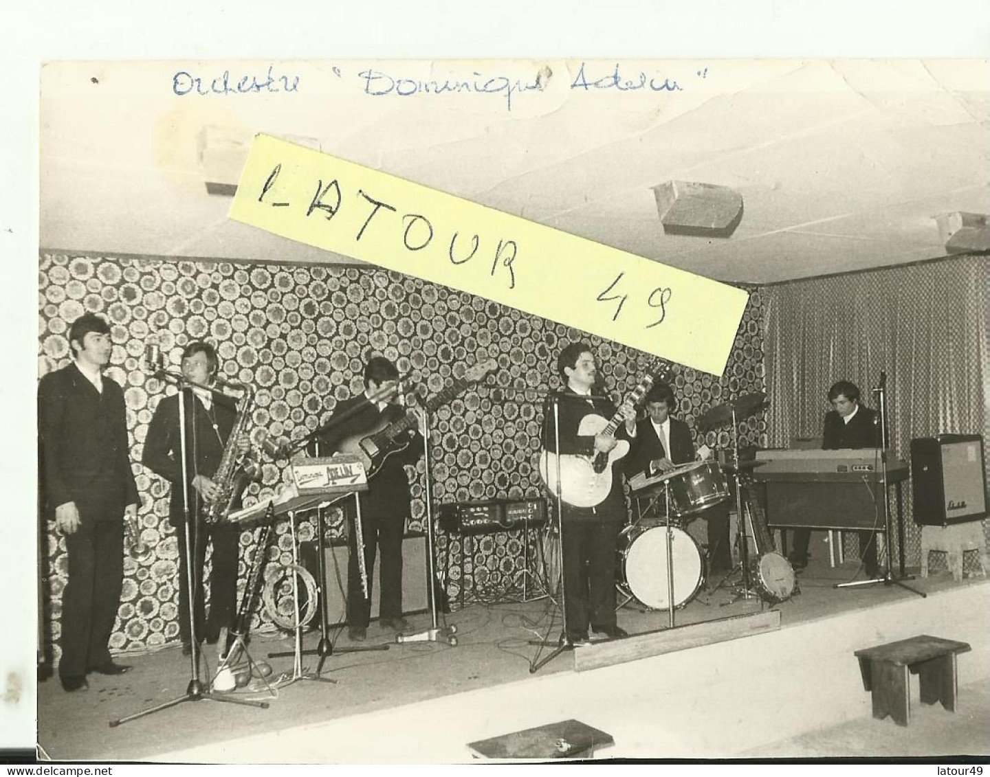 Orchestre    Dominique  Adelin  Dans Les Annee 1960 Photo Costeseque  Lezignan - Objets Dérivés