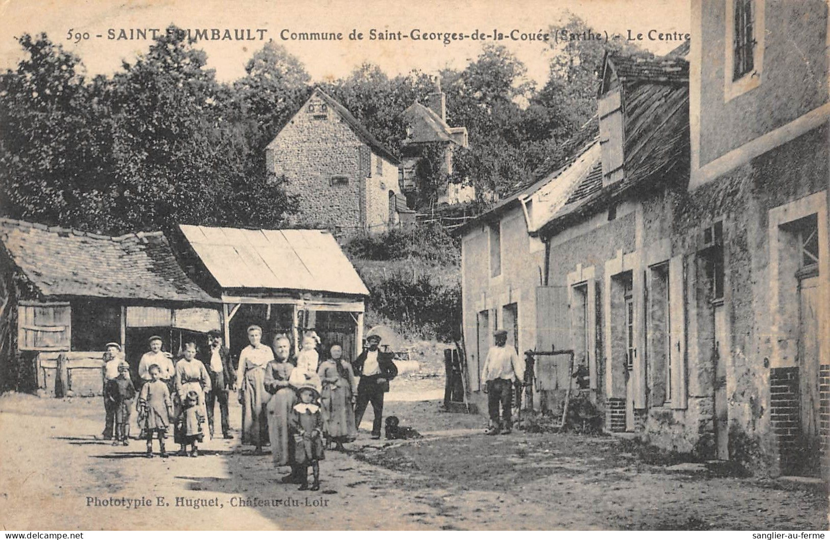 CPA 72 SAINT FRAIMBAULT / COMMUNE DE SAINT GEORGES DE LA COUEE / LE CENTRE - Andere & Zonder Classificatie