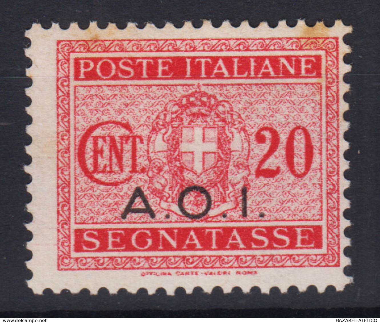 COLONIE AFRICA ORIENTALE ITALIANA 1939-40 SEGNATASSE 20 CENTESIMI N.3 G.O MH* - Italian Eastern Africa
