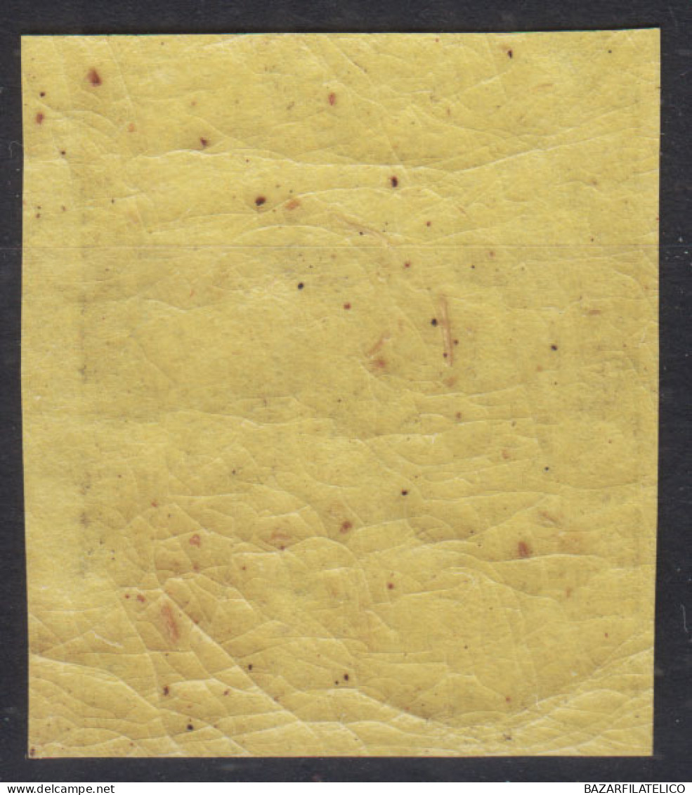 PARMA 1852 GIGLIO 5 CENTESIMI GIALLO N.1a G.I MNH** CERTIFICATO 100 % BOLAFFI - Parma