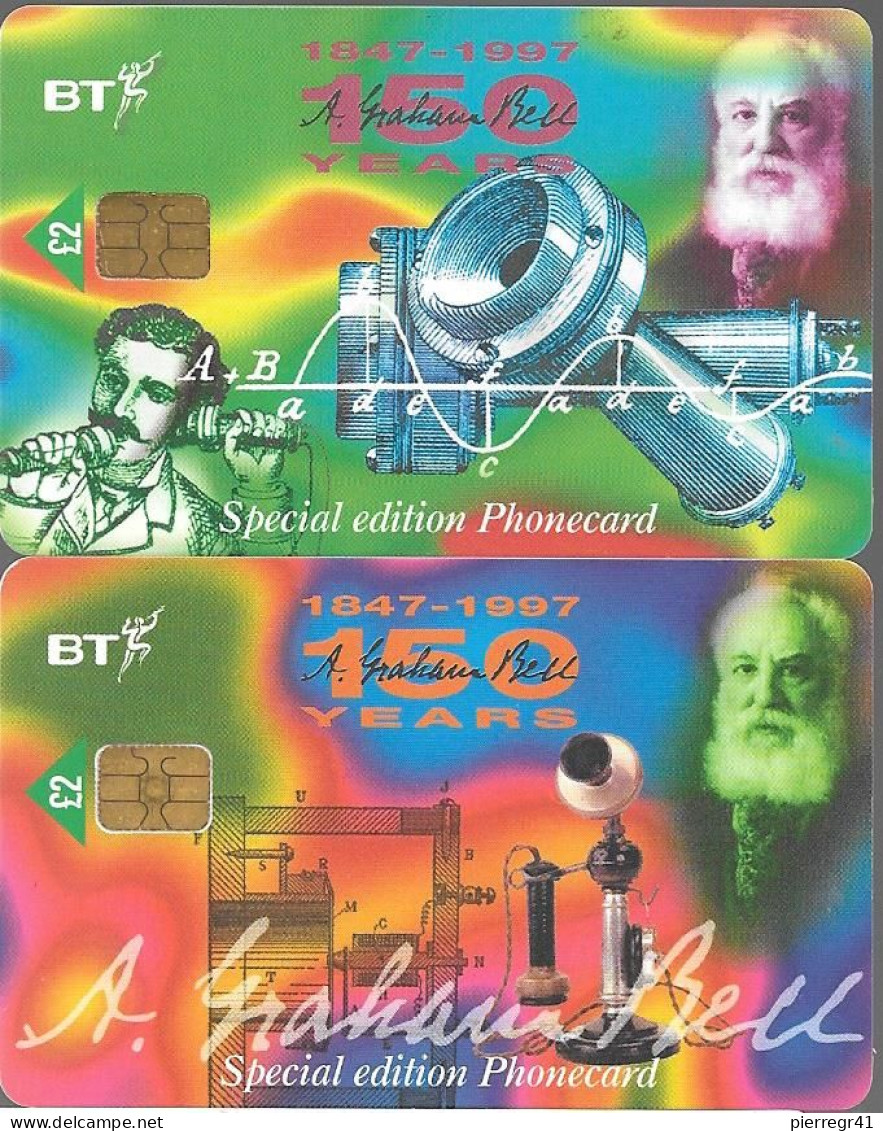 2-CARTE-PUCE-BT-2£-03/99-PH ONECARD-150 ANS GRAHAM BELL-Createur Telephone-TBE - BT Phonecard Plus