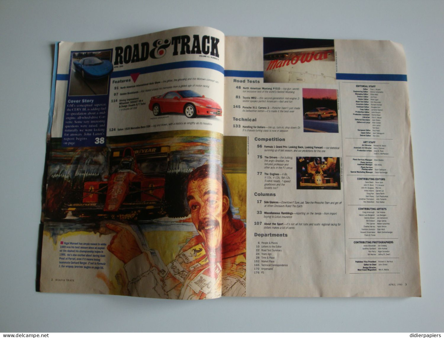 Automobilia,Revue Auto Américaine Road & Track America's Super Exotic 1990 - Auto/moto