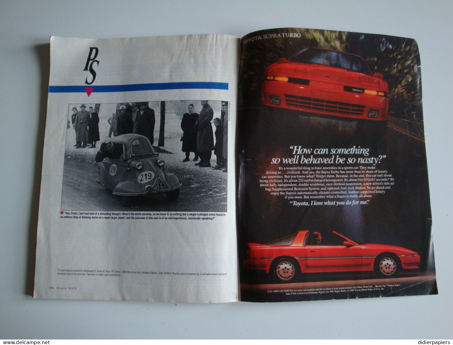 Automobilia,Revue auto Américaine Road & Track America's Super Exotic 1990