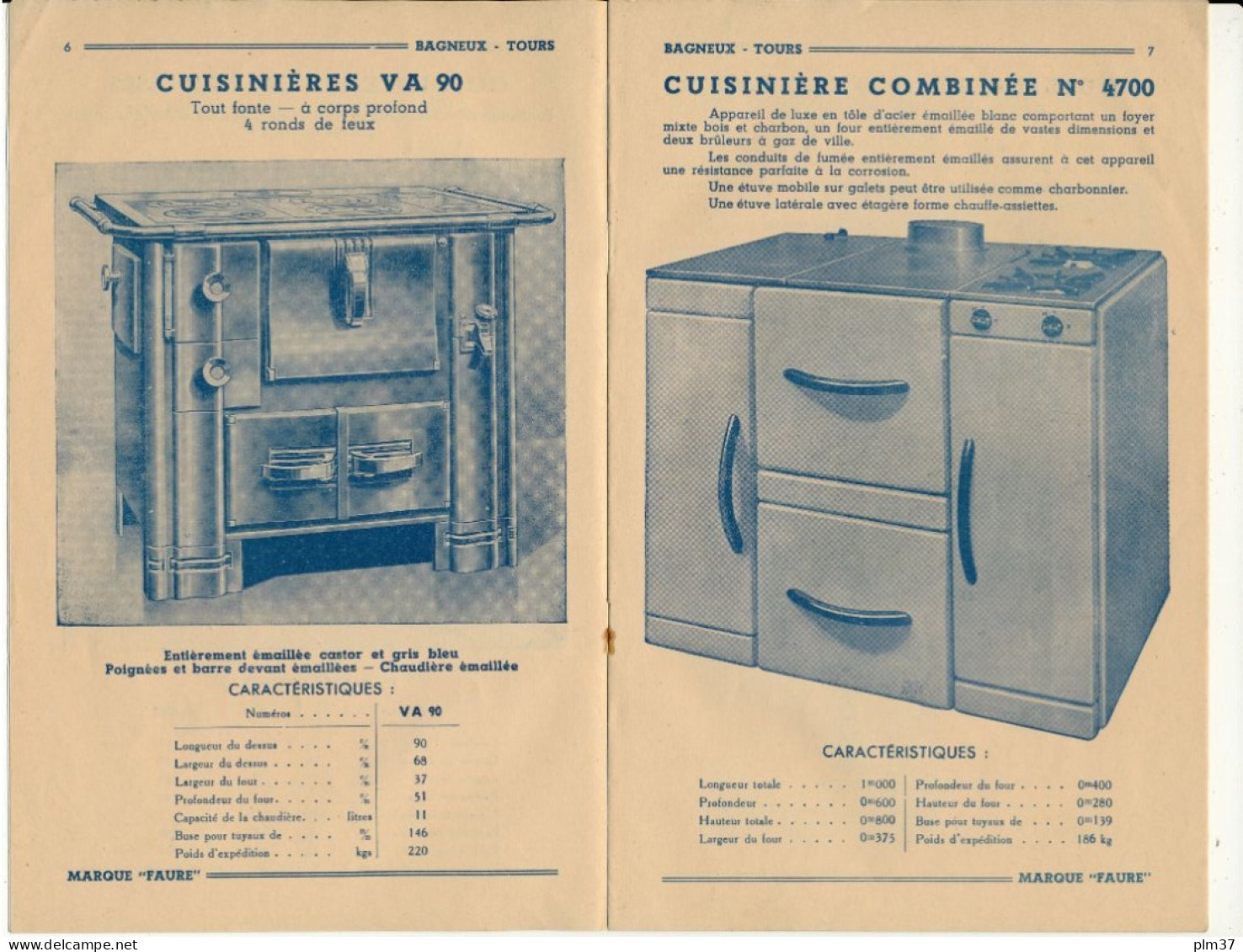 TOURS , 37 - Catalogue De 16 Pages Mme BAGNEUX - Chauffage, Cuisinières, Gazinières Et Réchauds - Elettricità & Gas