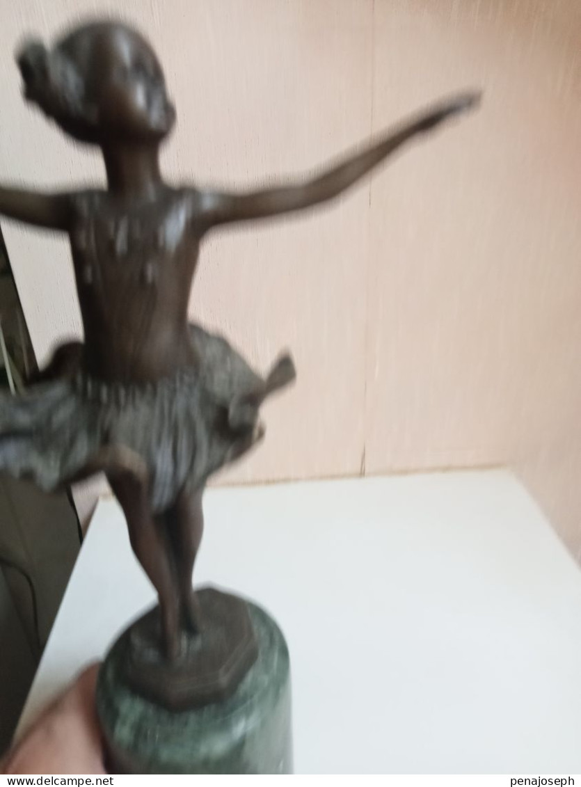 statuette en bronze sur support marbre la danseuses hauteur 33 cm