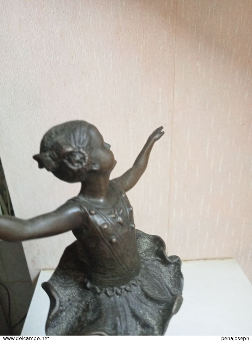 statuette en bronze sur support marbre la danseuses hauteur 33 cm