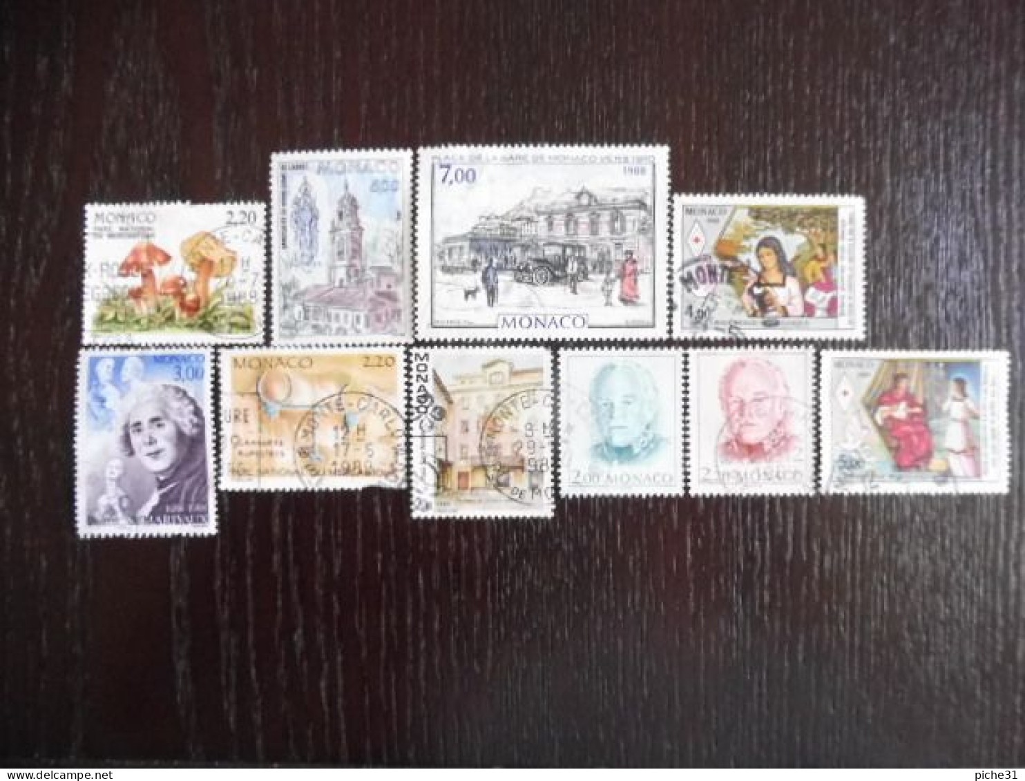 MONACO - Lot 10 Timbres Oblitérés - Used Stamps