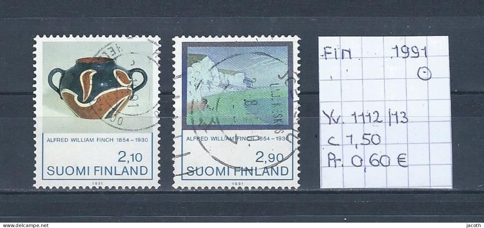 (TJ) Finland 1991 - YT 1112/13 (gest./obl./used) - Usados