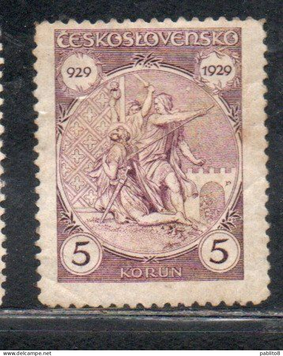 CZECH CECA CZECHOSLOVAKIA CESKA CECOSLOVACCHIA 1929 ST. WENCESLAS MARTYRED MILLENARY OF THE DEATH 3k MH - Unused Stamps