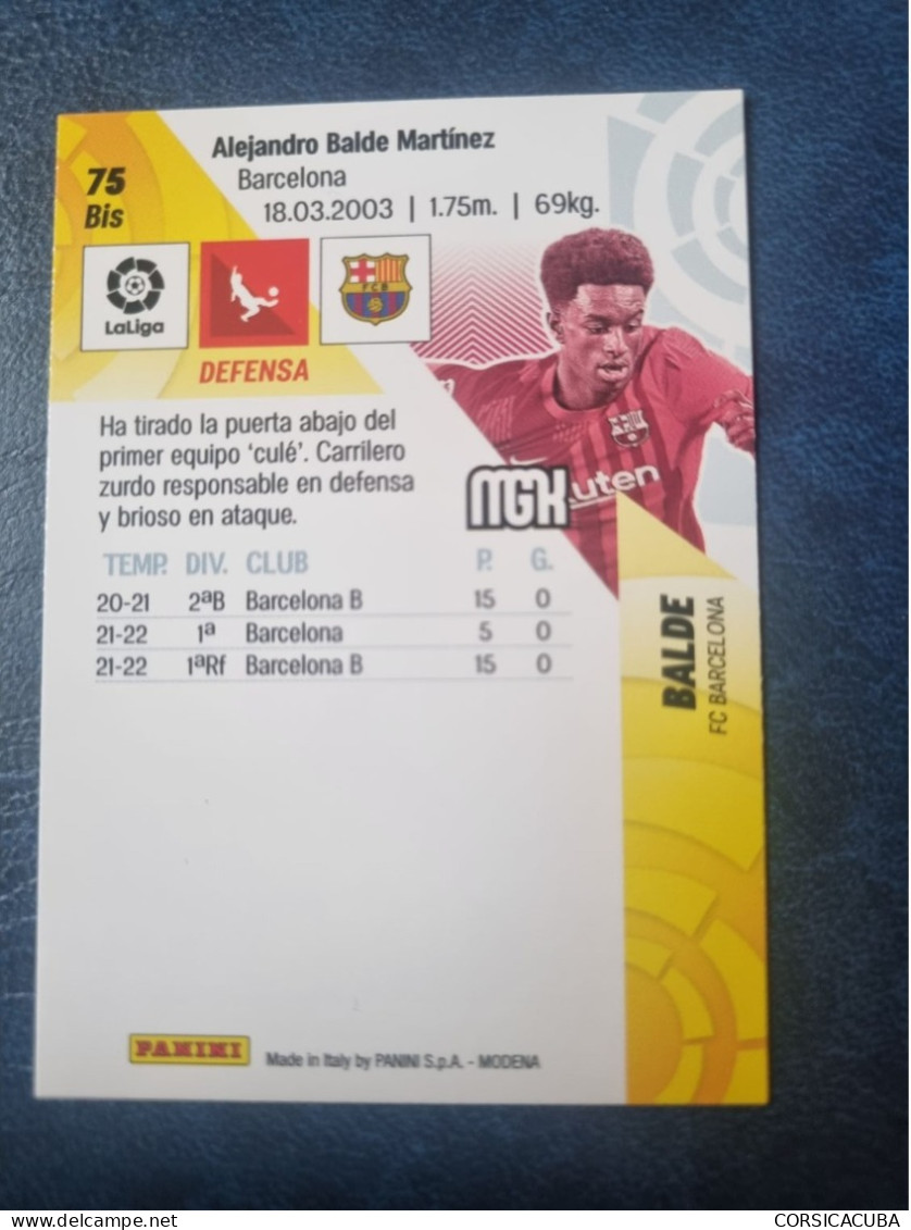 CARTE  FOOT  PANINI  MEGACRACK  2022/23  BALDE  //  PARFAI ETAT  //  1er  CHOIX  // - Trading Cards