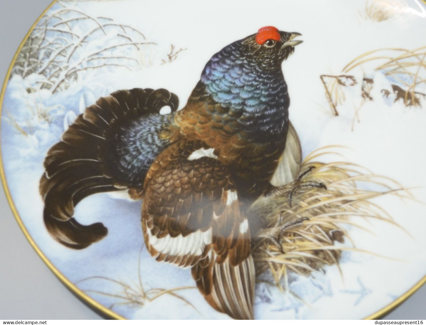 - ASSIETTE PORCELAINE FRANKLIN LIMOGES TATRAS LYRE BLACK GROUSE COLLECTION   E - Other & Unclassified