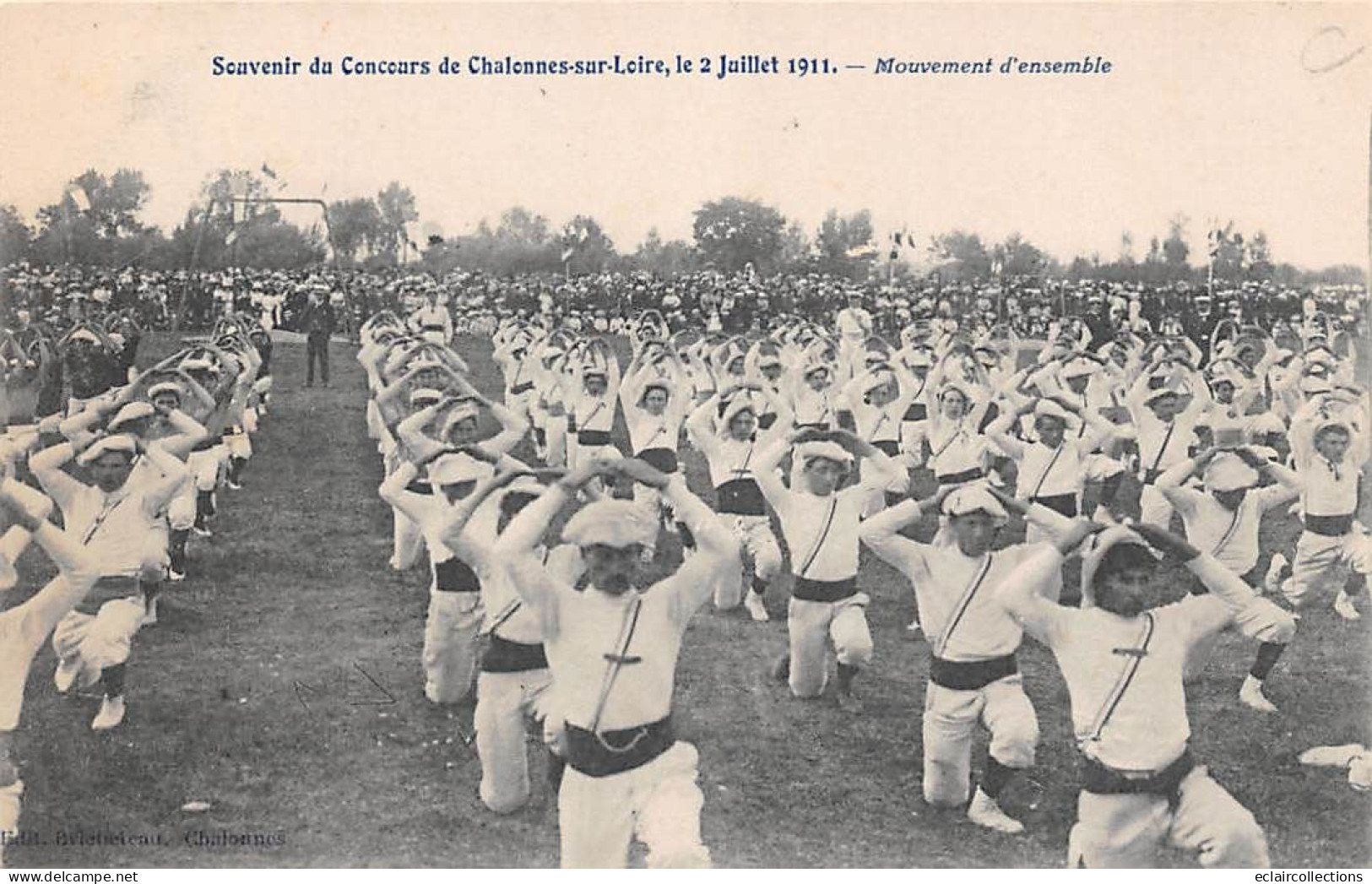 Chalonnes Sur Loire           49       Concours Gymnastique  1911. Mouvement D'ensemble         (voir Scan) - Chalonnes Sur Loire