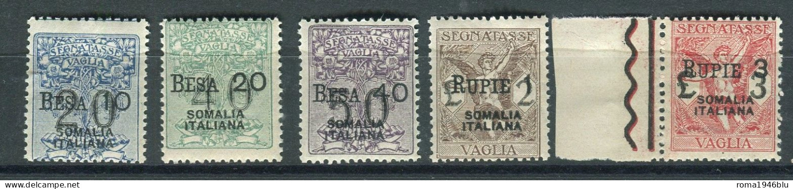 SOMALIA 1924 SEGNATASSE PER VAGLIA SERIE CPL. ** MNH - Somalie