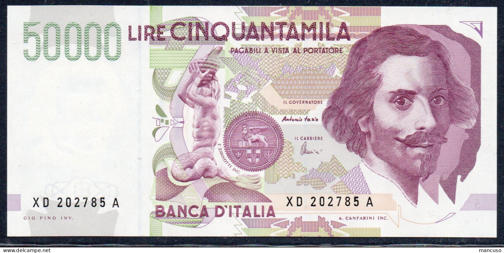 LIRE 50.000 TIPO  BERNINI II - SERIE SPECIALE XD - FDS - 50000 Lire