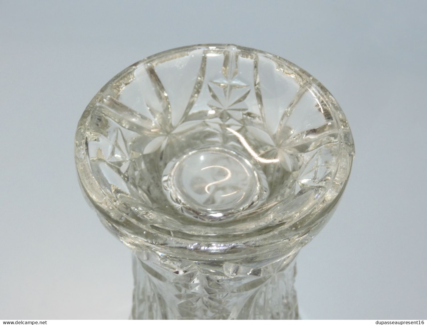 - ANCIEN VASE CRISTAL Moulé VINTAGE pour Bouquet Collection déco XXe   E