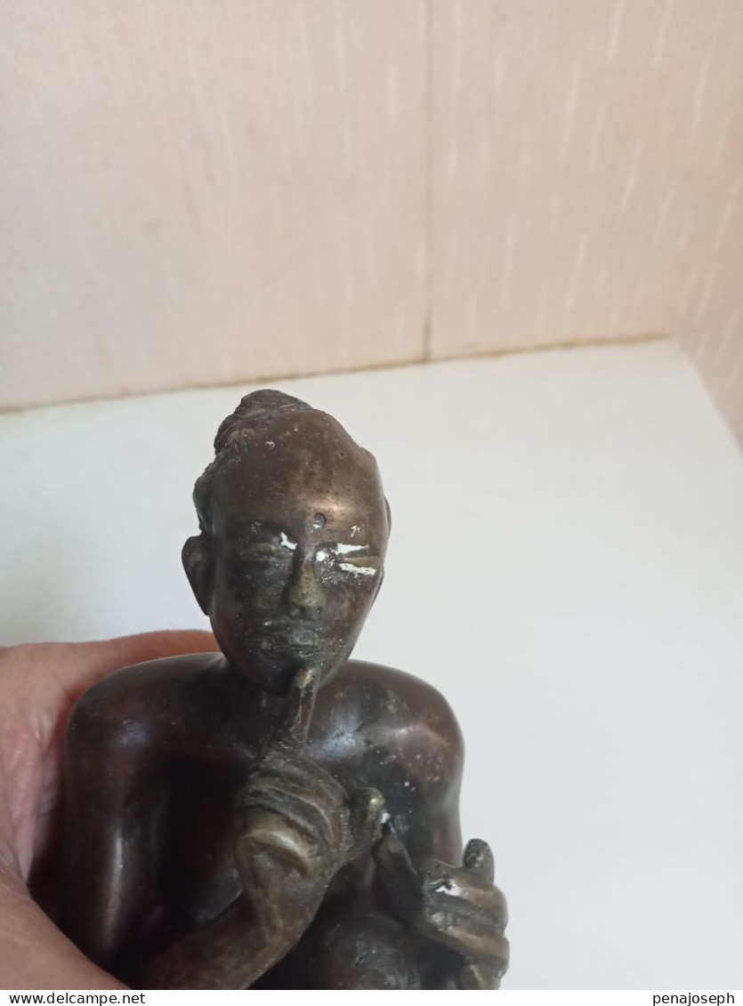 statuette africain signée art africaine XIXème hauteur 17 cm