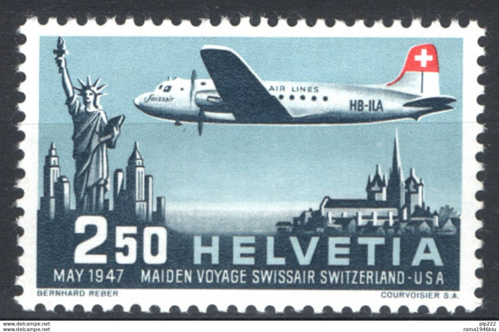 Svizzera 1947 Posta Aerea Unif.A41 **/MNH VF - Nuovi