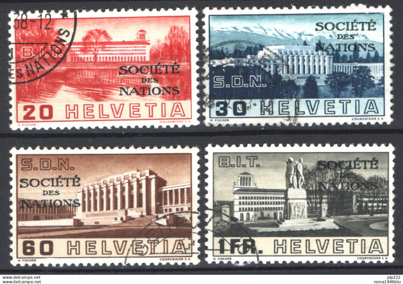 Svizzera 1938 Servizio Unif.S159/62 O/Used VF/F - Dienstzegels