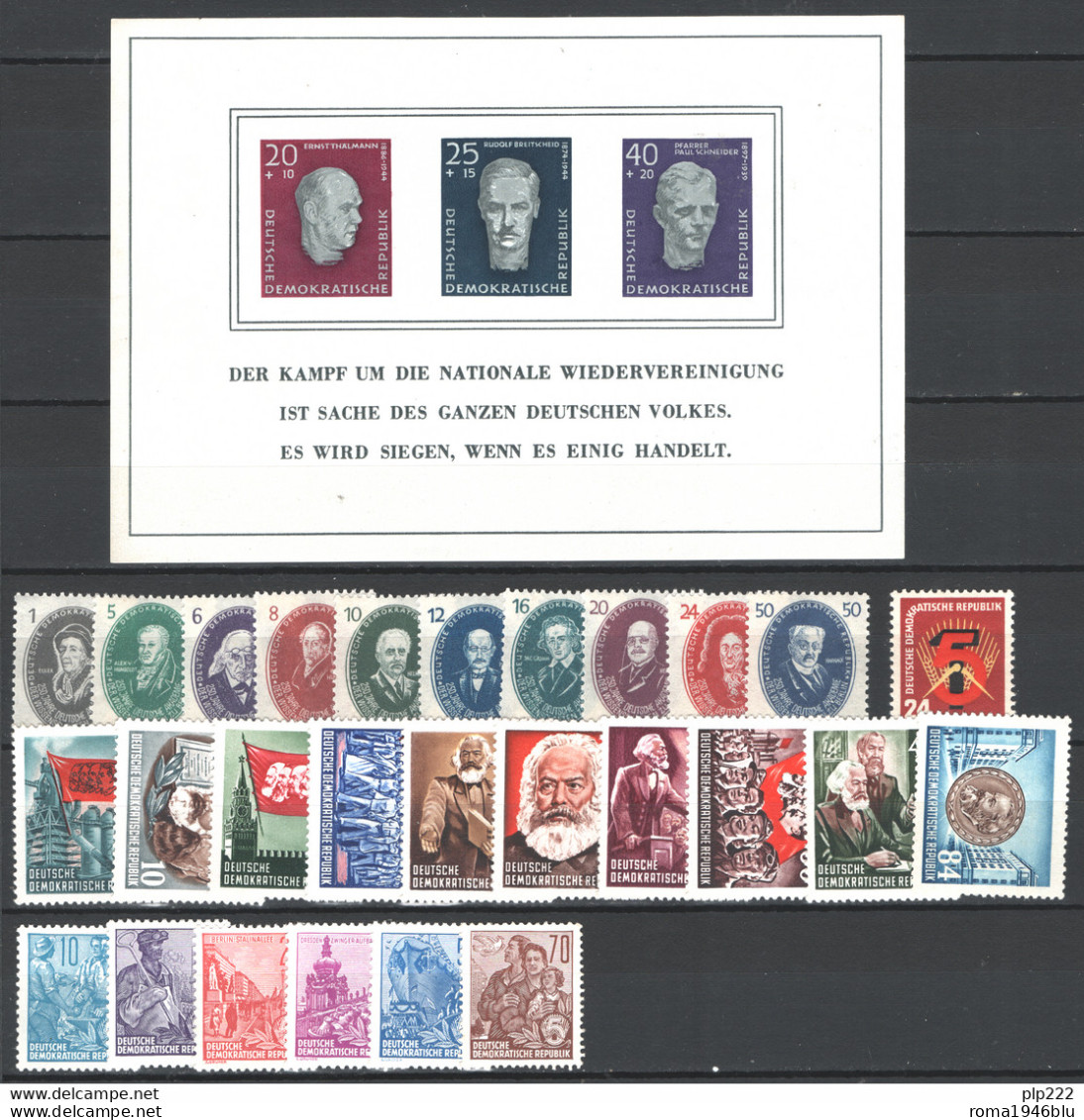 Germania DDR 1948/58 5 Issues */MH VF/F - Nuevos