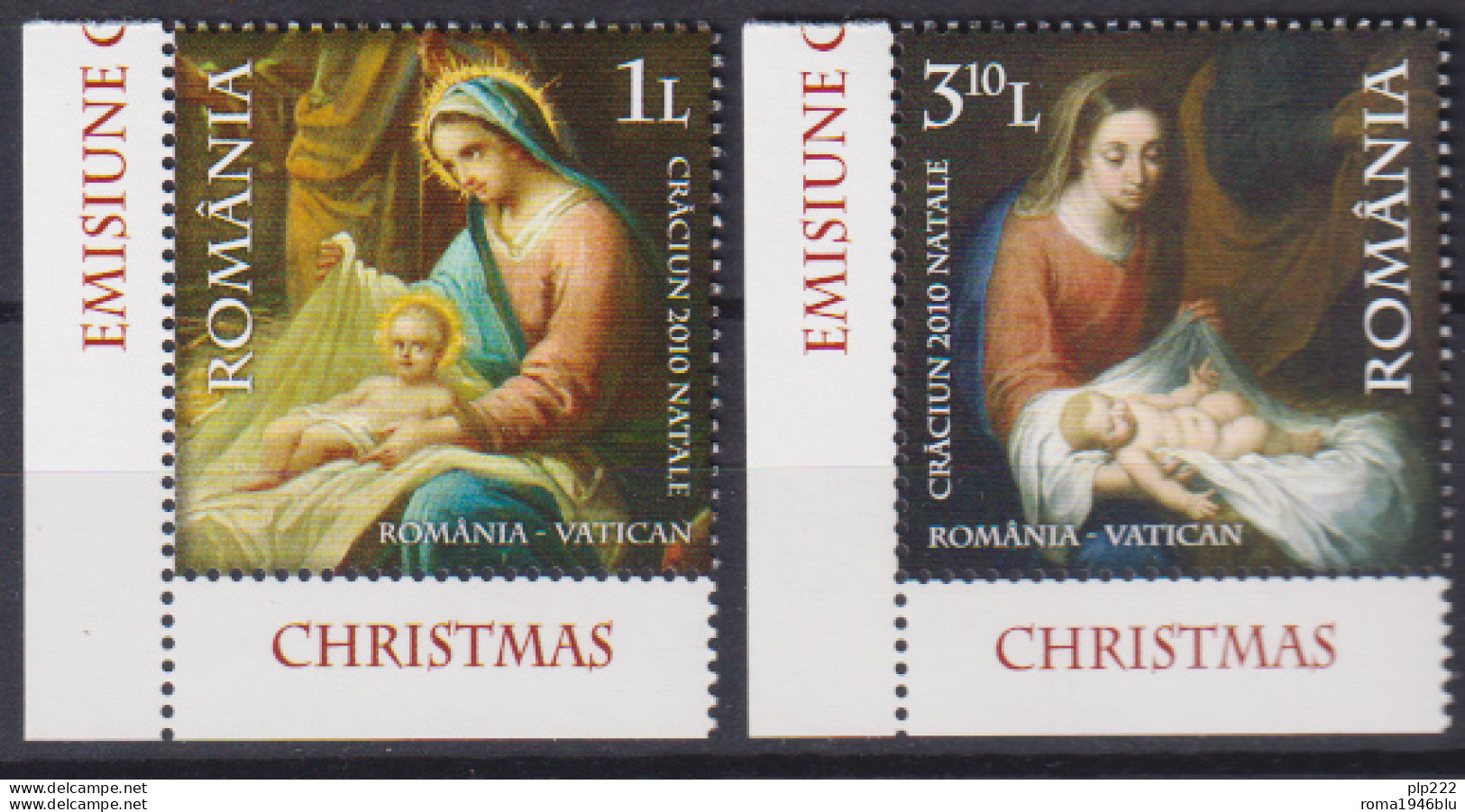 Vaticano 2010 - Romania Emissione Congiunta 2 Val.  /Joint Issue  **/MNH VF - Unused Stamps