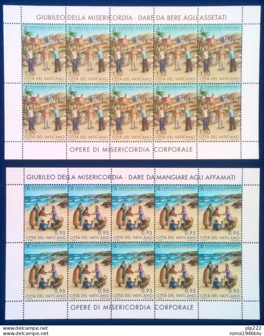 Vaticano 2016 Sass. 1709/10 Minifogli Da 10 **/MNH VF - Blocks & Kleinbögen