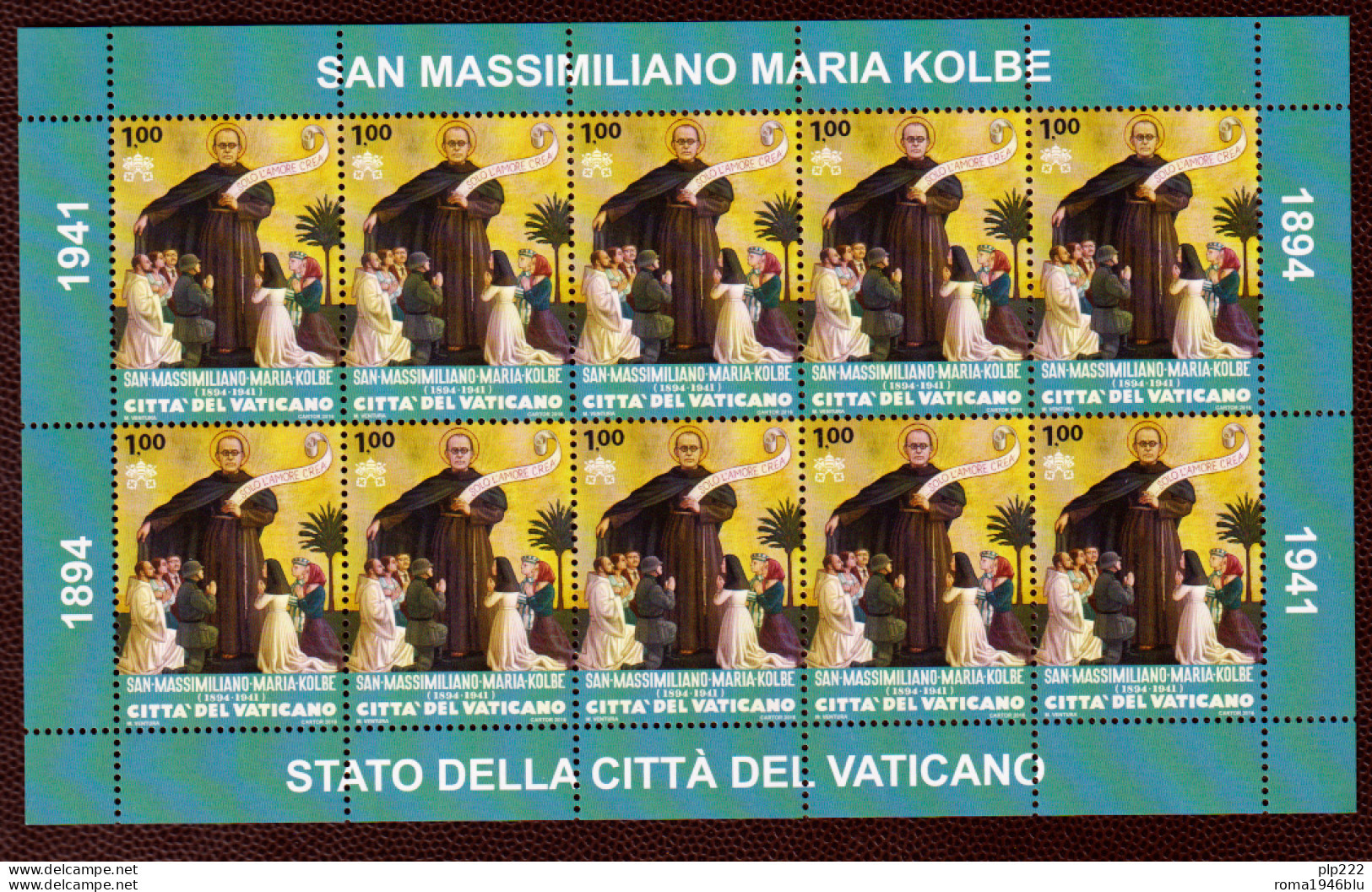 Vaticano 2016 Sass. 1728 Minifogli Da 10 **/MNH VF - Blocchi E Foglietti