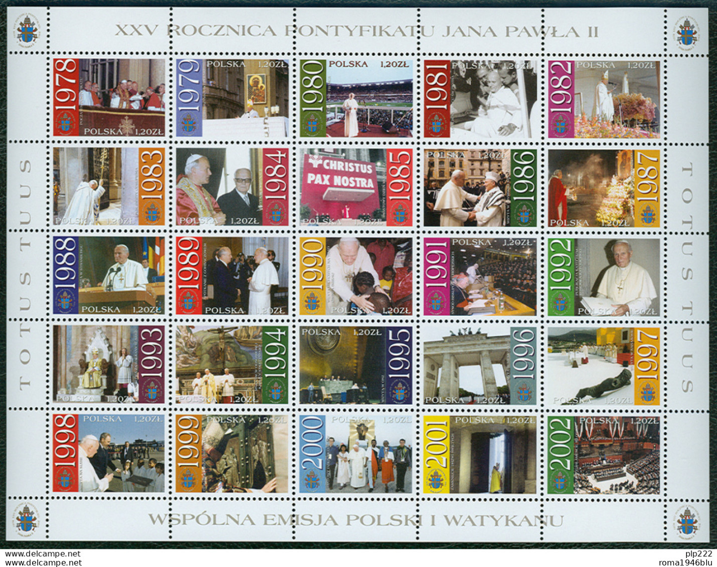 Vaticano 2003 - Polonia Emissione Congiunta/Joint Issue BF Viaggi **/MNH VF - Ungebraucht