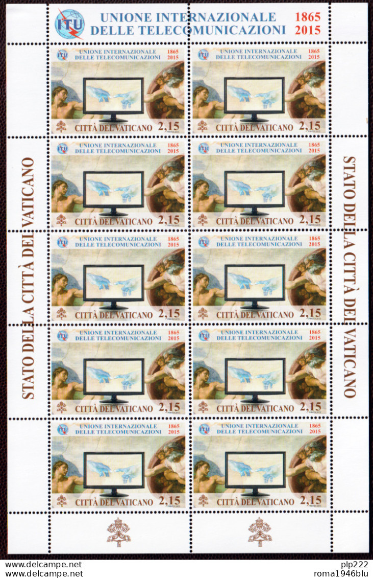 Vaticano 2015 Sass. 1687 Minifoglio Da 10 **/MNH VF - Blokken & Velletjes