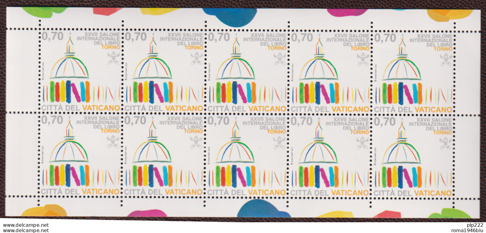 Vaticano 2014 Sass. 1653 Minifoglio Da 10 **/MNH VF - Blocs & Feuillets