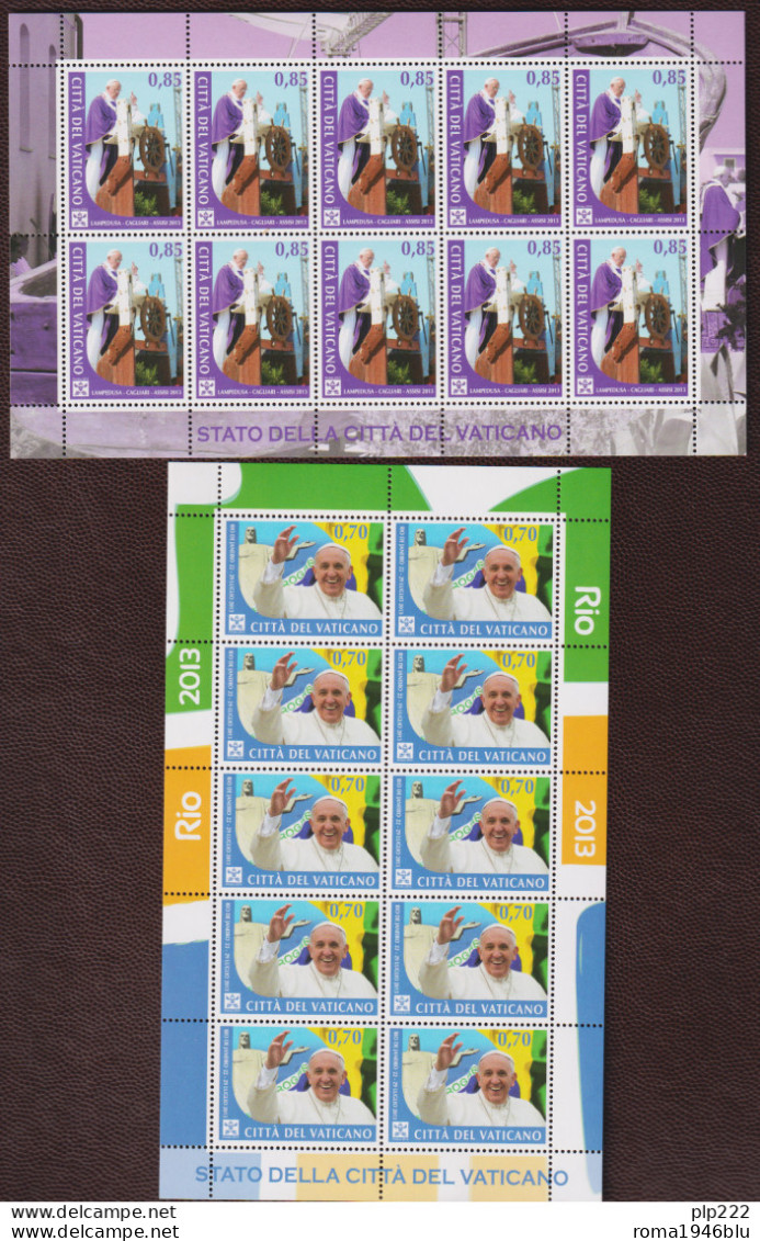 Vaticano 2014 Sass. 1673/74 Minifoglio Da 10 **/MNH VF - Blocchi E Foglietti