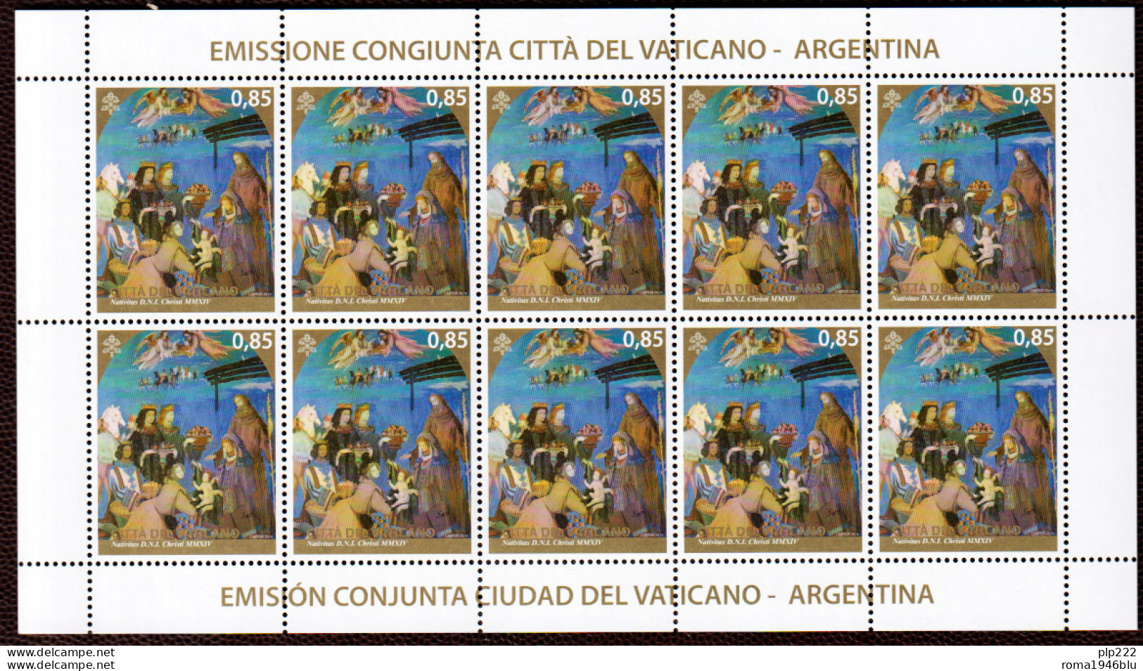 Vaticano 2014 Sass. 1671 Minifoglio Da 10 **/MNH VF - Blocchi E Foglietti