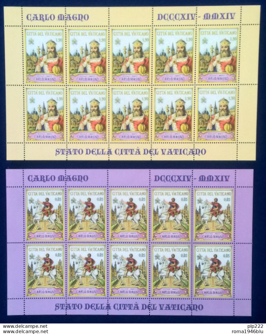 Vaticano 2014 Sass. 1656/57 Minifogli Da 10 **/MNH VF - Blocs & Feuillets