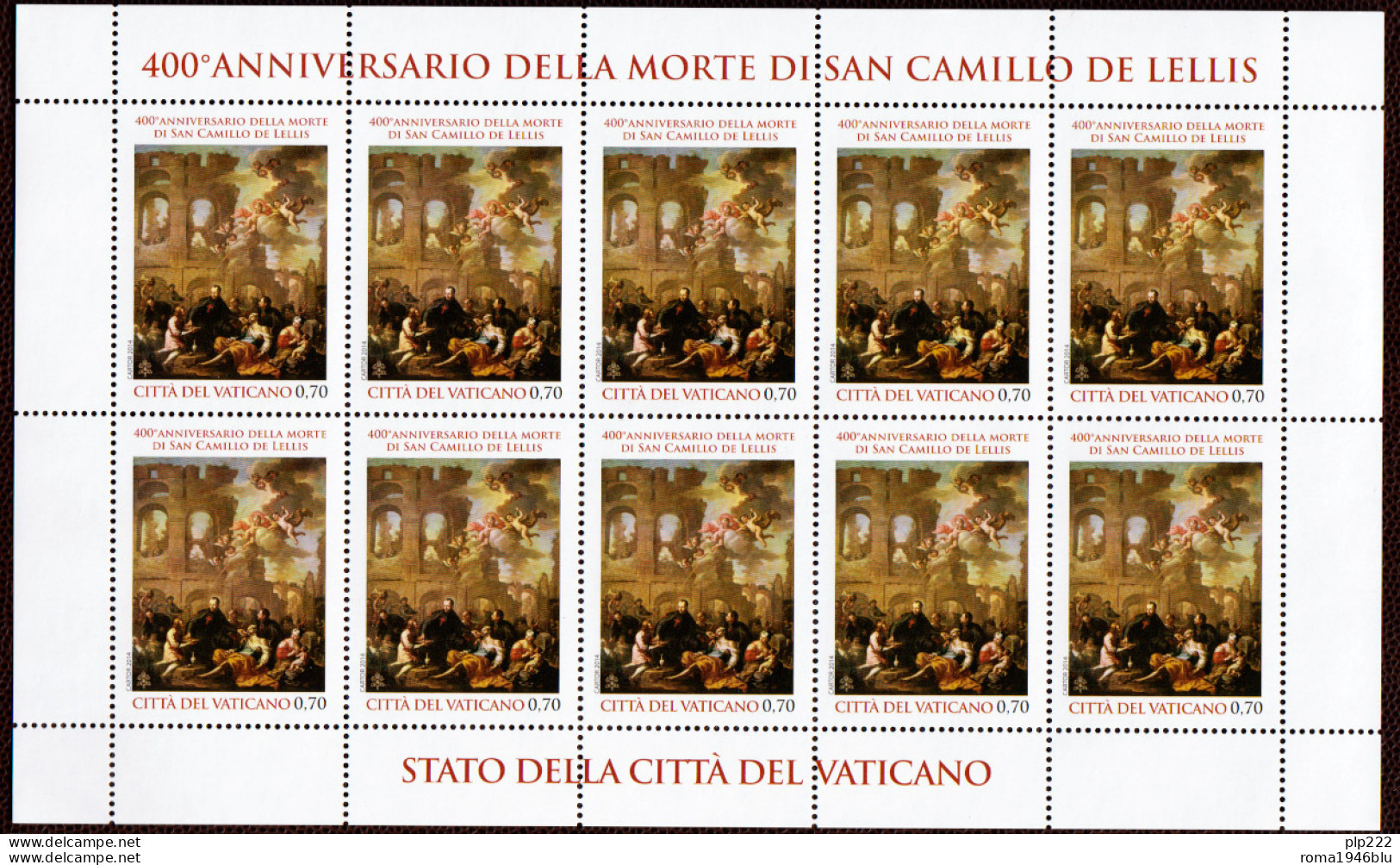 Vaticano 2014 Sass. 1662 Minifoglio Da 10 **/MNH VF - Blocs & Feuillets