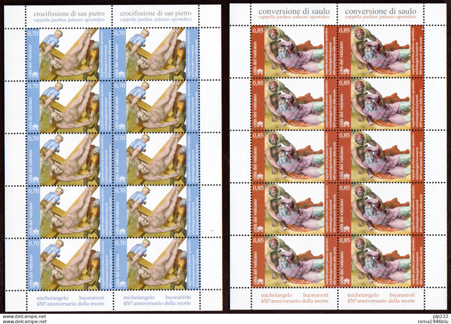 Vaticano 2014 Sass. 1669/70 Minifoglio Da 10 **/MNH VF - Blocs & Feuillets