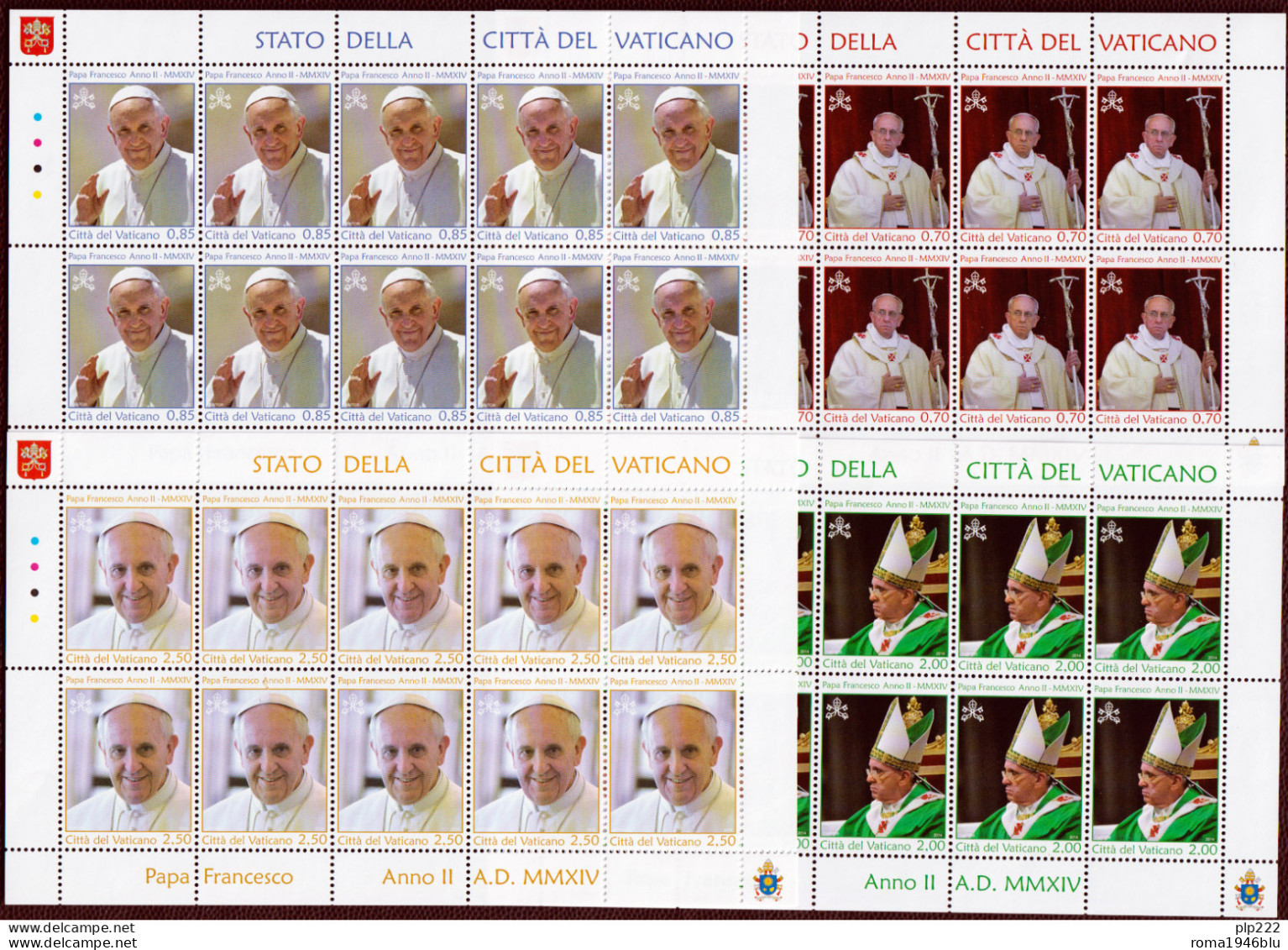 Vaticano 2014 Sass. 1648/51 Minifoglio Da 10 **/MNH VF - Blocchi E Foglietti