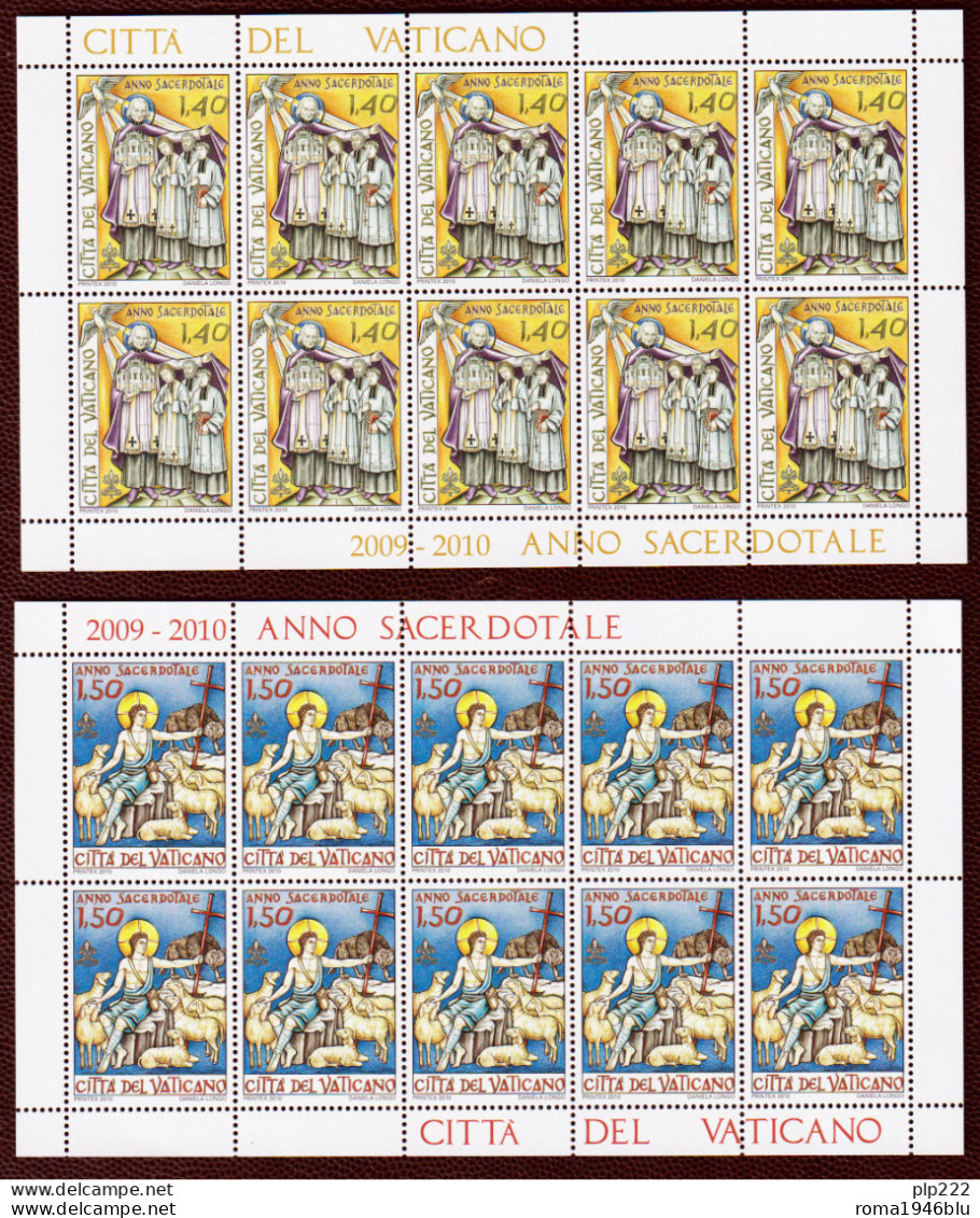 Vaticano 2010 Sass. 1527/28 Minifoglio Da 10 **/MNH VF - Blocs & Hojas