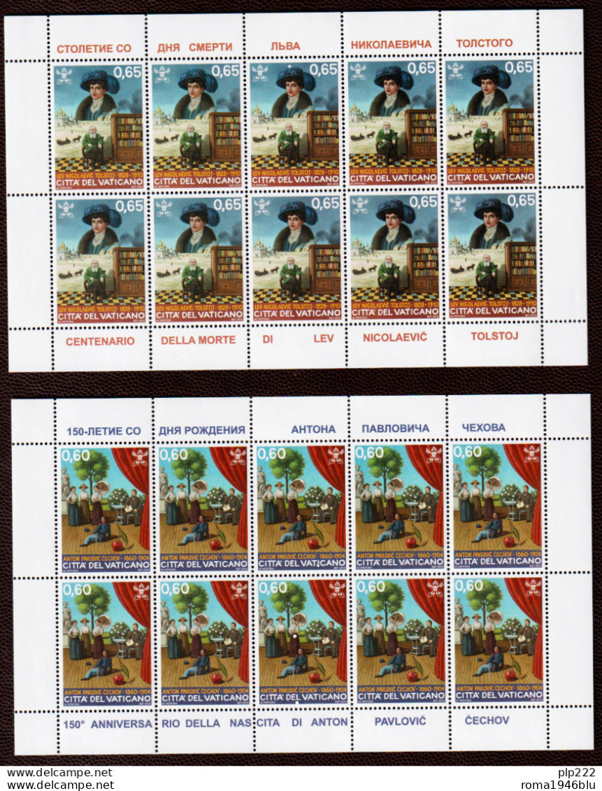 Vaticano 2010 Sass. 1536/37 Minifoglio Da 10 **/MNH VF - Blocchi E Foglietti