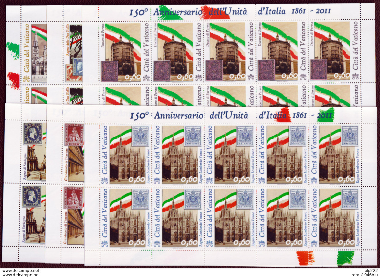 Vaticano 2011 Sass. 1561/70 Minifoglio Da 10 **/MNH VF - Blocchi E Foglietti