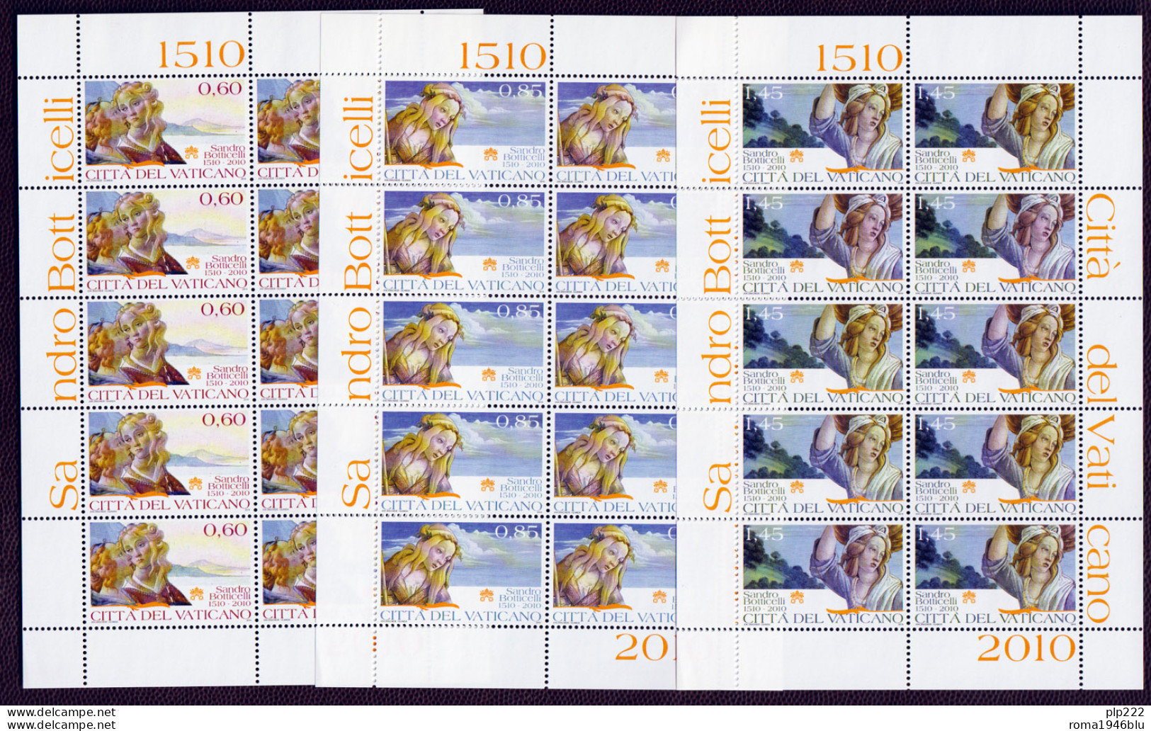 Vaticano 2010 Sass. 1517/19 Minifoglio Da 10 **/MNH VF - Blocchi E Foglietti