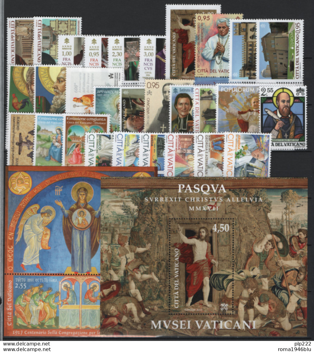 Vaticano 2017 Annata Completissima / Super Complete Year MNH/** VF - Full Years