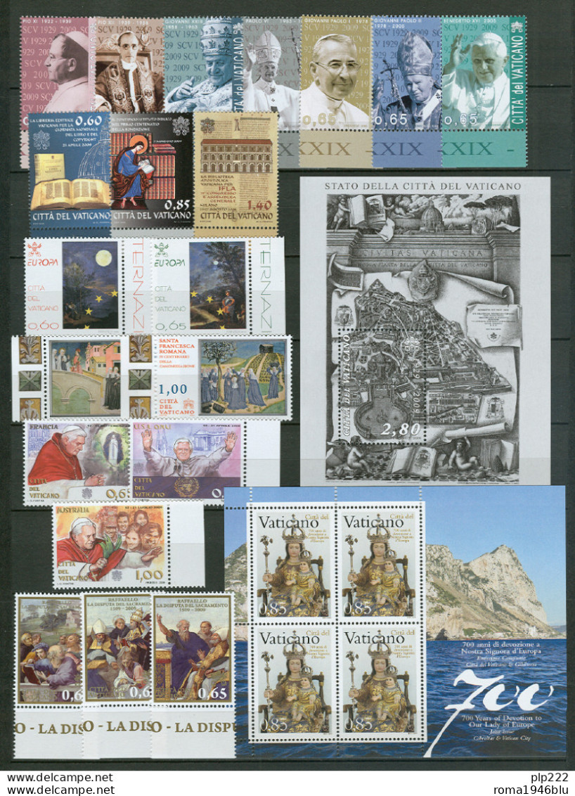 Vaticano 2009 Annata Completissima / Super Complete Year MNH/** VF - Ganze Jahrgänge